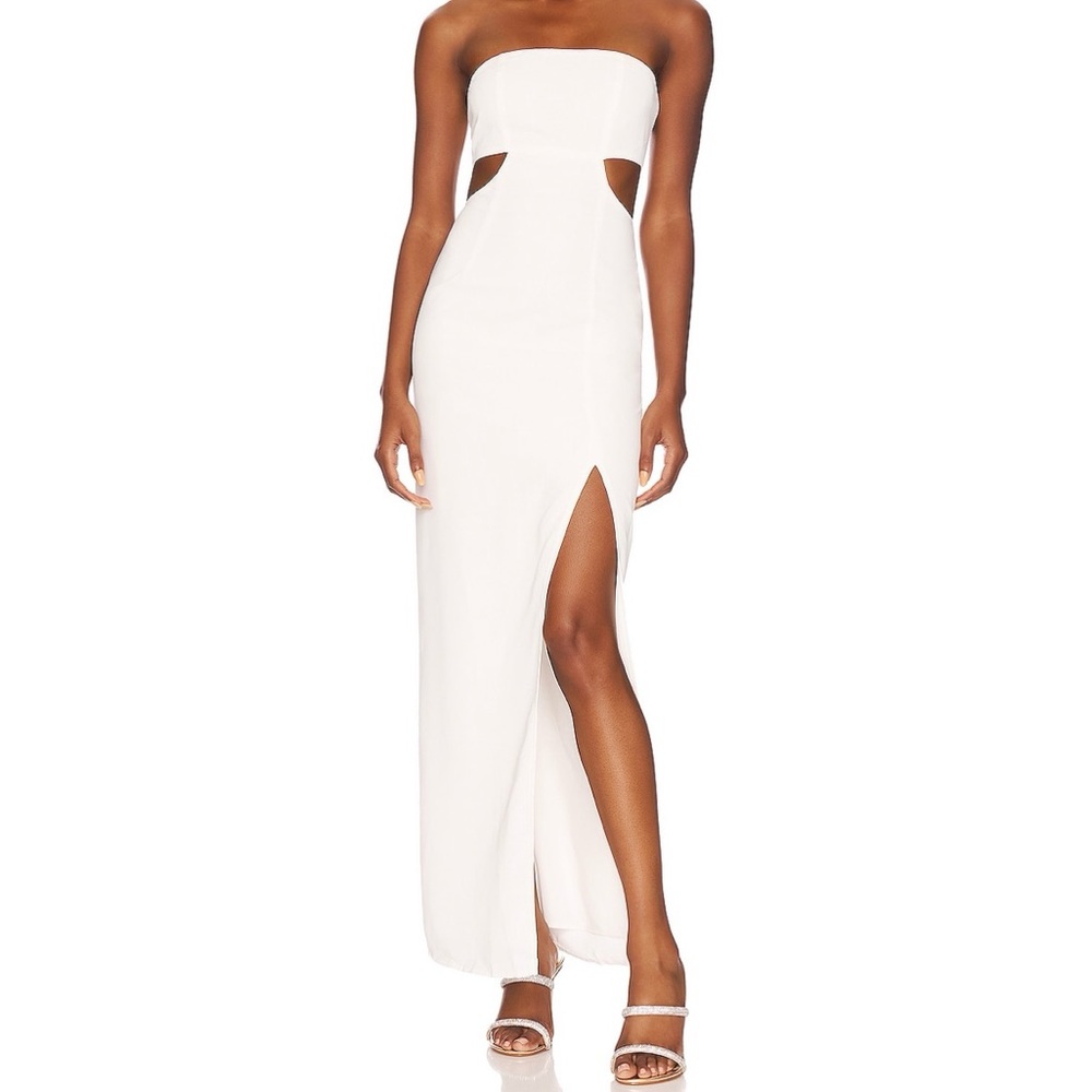 Superdown Paola Maxi White Strapless Dress